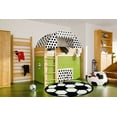 thumbnail image 2 of Fun Rugs Fun Time Shape Round Black And White Soccerball Nylon Kids Rug, 2 of 2