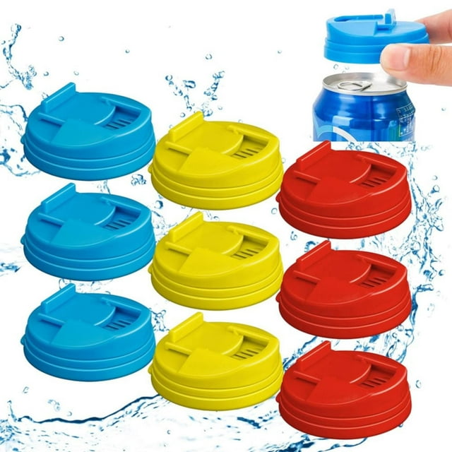Cqxid Couvercles de Canettes 2024 Couvercles de Canettes Améliorés pour Couvercles de Canettes de Cola Protecteur Rond Réutilisable Bouchon Anti-Déversement en Plastique Ou Protecteur pour Canettes de Taille Standard 2,4 Pouces