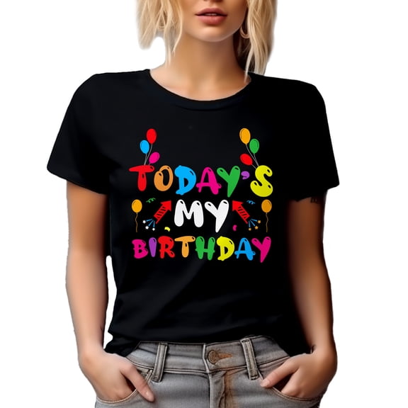 Today's My Birthday - B-day Celebrant, Black T-Shirt, Small