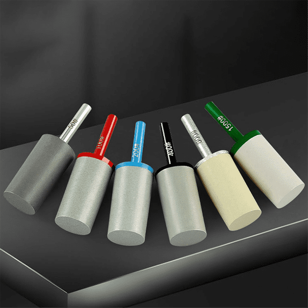 Lot De 10 Têtes De Meulage Cylindriques En Caoutchouc 3mm - Outils De Polissage Pour Dremel Et Rotatifs