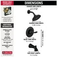 thumbnail image 7 of Delta T14432 Woodhurst Black Round 1 Handle Tub And Shower Trim Package, 7 of 7