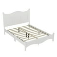 thumbnail image 5 of LiviNest Queen Size Platform Bed Frame: White Wood Bed with Storage Space & Easy Assembly - Retro Style Platform Bed for Small Apartments & Rental Homes, 5 of 6