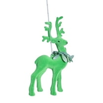 Luoshdecor Christmas Tree Reindeer Ornament,Plastic Winter Holiday Hanging Plush Reindeer Ornaments Decorations for Home Xmas Tree Party Decor