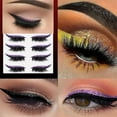 thumbnail image 5 of 4PCs Self-Adhesive Eyelash Stickers with Eyeshadow,No Glue Needed,Easy to Apply,Waterproof and Sweatproof,Reusable False Eyelashes for Beginners,Perfect for Daily Makeup or Parties, 5 of 6