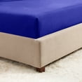 thumbnail image 4 of Hearth & Harbor Deep Pocket 3 Piece Solid Bed Sheet Set, 1800 Thread Count Microfiber Sheets, Twin, Royal Blue, 4 of 7