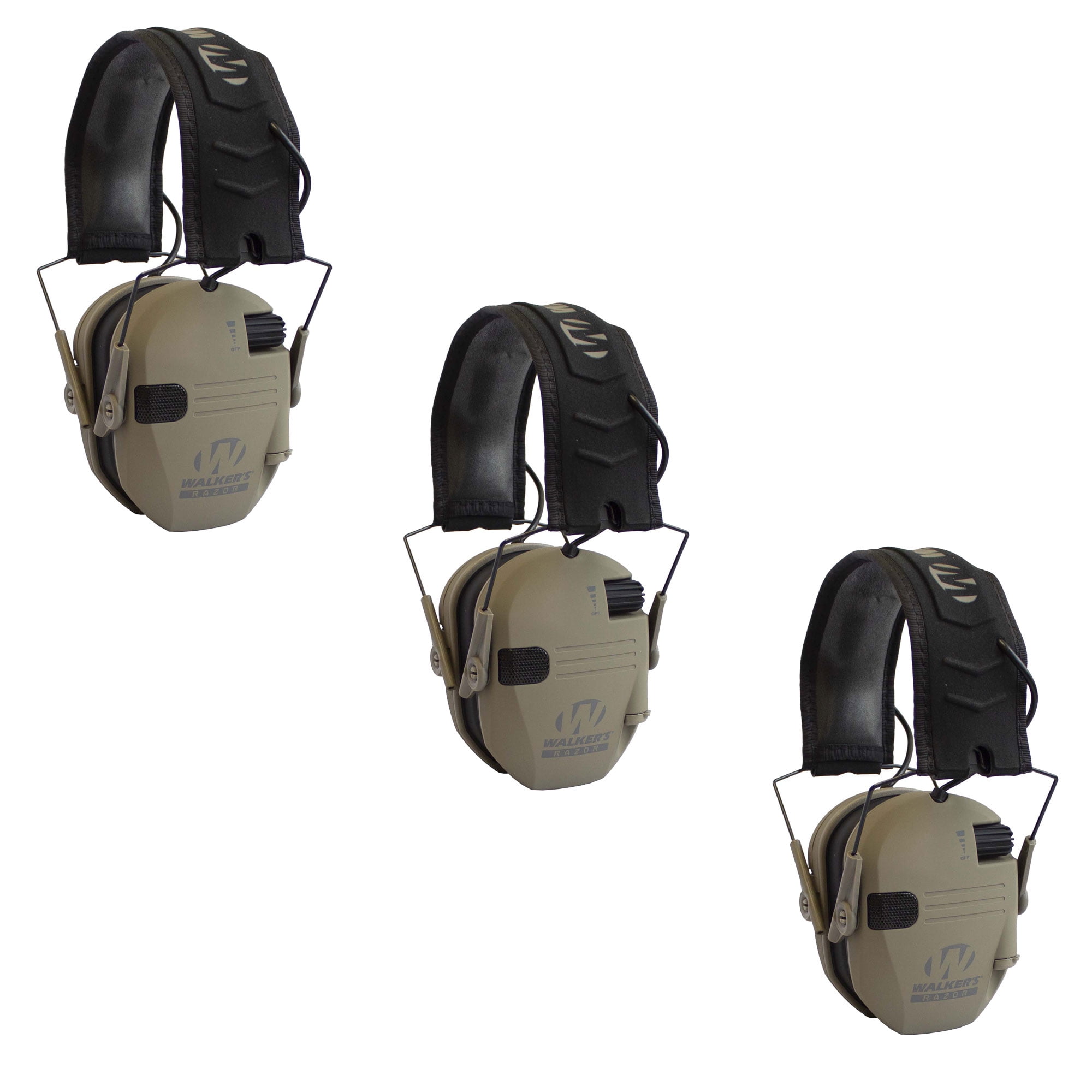 Walkers Razor Slim Protection Electronic Shooting Ear Muffs, Dark Earth