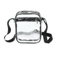 thumbnail image 4 of Mafoose Adjustable Strap Clear Crossbody Bag with Pocket Clear/ Black, 4 of 4