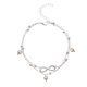 thumbnail image 4 of Sonducket Niñas tobillera pie adorno pies cadenas para vestido decoración perla/8 formas plata Perla/forma 8 Plata 10piezas, 4 of 6