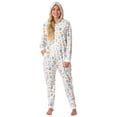 thumbnail image 6 of Gilmore Girls Womens' Icons Toss Print Luke's Diner Stars Hollow One-Piece Footless Sleep Hooded Pajama Union Suit, 6 of 6