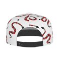 thumbnail image 2 of Kdxio Red Snake Print Snapback Hat for Men Women,Adjustable Baseball Cap, 2 of 7