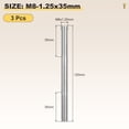 thumbnail image 2 of Uxcell Double End Threaded Stud Screw, Equal Thread Length Rods & Studs - for House Maintenance M8 x 120mm 3, 2 of 6
