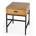 thumbnail image 1 of Butler Specialty Hans 1 Drawer Natural Wood and Iron End Table, 1 of 9
