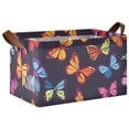 thumbnail image 2 of Ryvnso Butterflies Seamless Storage Bins Large Basket Foldable Cube Toys Organizer with Handles 2 PCs, 2 of 8