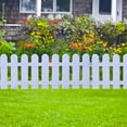 thumbnail image 6 of White Plastic Garden Picket Fence, Interlocking Lawn Edging Border, Weatherproof Outdoor Fencing for Yard, Flower Bed & Pathway Decor, 6 of 8