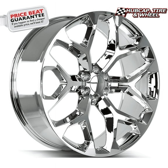 Strada OE Replica Snowflake Chrome - 28X10-6X139.7 Bolt Pattern, 31mm Offset