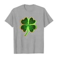 thumbnail image 3 of Uootdi St Patrick's Day Tees for Women Short Sleeve Crewneck Heart Shamrock Print Holiday Parades Casual Blouses Shirts Tops Gift, 3 of 5