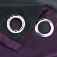 thumbnail image 3 of GYROHOME Faux Silk Fully Lined Solid Color Blackout Curtains, Set of 2, 52" x 108", Purple, 3 of 5