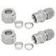 thumbnail image 1 of Conector de unión de doble férula para accesorios de tubo, 2 piezas, adaptador de accesorios de tubo de compresión, suministros industriales, uso conveniente, 1 of 8