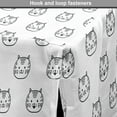 thumbnail image 4 of Cats Dog Crate Cover, Monochrome Simple Funny Kitty Faces Pets Animals Doodle, Easy to Use Pet Kennel Cover for Medium Large Dogs, 35" x 23" x 27", Charcoal Grey and White, by Ambesonne, 4 of 6