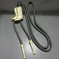 thumbnail image 3 of Relief Boots Pendant Bolo Tie for Grooms Wedding Evening Party Necktie, 3 of 17
