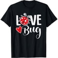 thumbnail image 2 of 100% Cotton Love Bug Cute Valentine's Day Party Ladybug T-Shirt, 2 of 5