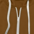 thumbnail image 7 of Hfyihgf Women's Plus Size Long Hoodies Tunic Sweatshirt Winter Fleece Lined Jackets Casual Zip Up Hoodie Coats Z1-Light Brown S, 7 of 7
