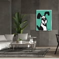thumbnail image 6 of Epic Graffiti 'Dog on Teal' by Irena Orlov, Canvas Wall Art, 40"x54", 6 of 8