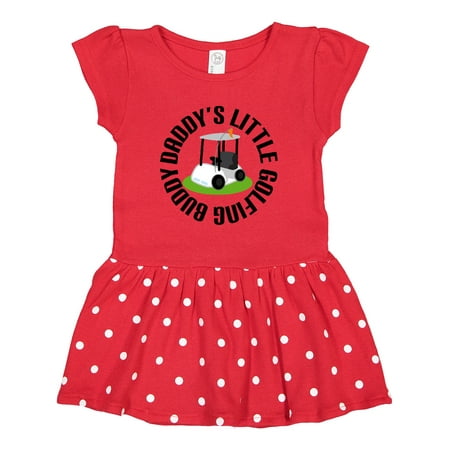 

Inktastic Daddys Little Golfing Buddy Gift Toddler Girl Dress