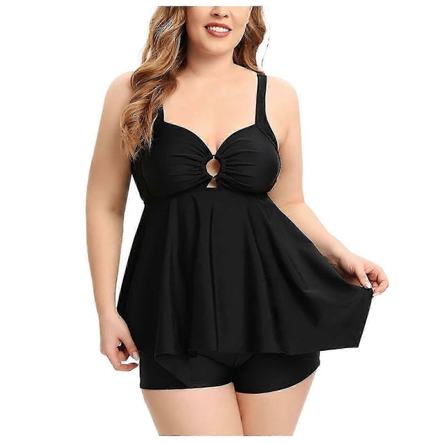 Traje de baño de talla grande para mujer, traje de baño de moda para mujer, bikini grande con abertura, traje de baño de ángulo plano, conjunto de traje de baño, trajes de baño