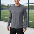 thumbnail image 2 of MEZZALL Sweatshirts For Men Solid Color Long Sleeve Hoodies Lightweight Pullover Sun Shirt Outdoor Athletic Casual Wear Comfortable Breathable Basic Daily Trendy Travel Tops, 2 of 5