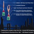 thumbnail image 2 of Gem Stone King 18K Rose Gold Plated Silver Green Malachite and Red Created Ruby Dangle Earrings for Women with Lab Grown Diamond (5.53 Cttw, Oval 9X7MM), 2 of 6