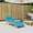 Blue, variant on vidaXL Sun Lounger Cushion Cream Oxford fabric (100% polyester) Standard
