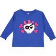 thumbnail image 3 of Inktastic Girl Pirate Skull Valentine Girls Long Sleeve Toddler T-Shirt, 3 of 5