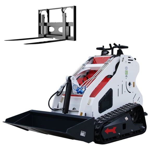 DigMaster 13.6HP Mini Skid Steer Loader B&S Gasoline Engine Maximum lifting 617lb Compatible Multiple Attachment Farms Yards Forestry and More EPA