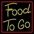 thumbnail image 1 of Yellow Food To Go LED Neon Sign 16 x 16 - inches, Clear Edge Cut Acrylic Backing, with Dimmer - Bright and Premium built indoor LED Neon Sign for restaurant window and interior decor., 1 of 7