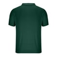 thumbnail image 6 of WREESH Men's Summer Button Down Shirts Short Knitted Loose Casual Outdoor Striped Shirts for Men's Stylish Short Sleeve Tops Green, 6 of 7