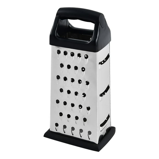 Rallador de acero inoxidable de cuatro caras | Rallador multifunción para queso y verduras | Herramienta de rallado y corte cuatro en uno | Duradero y resistente al óxido | Utensilio de cocina - 1