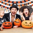 thumbnail image 1 of Halloween, corona de Halloween, juego de decoración de fiesta de Halloween, 5 pancartas de corona de Halloween, calavera fantasma de murciélago de calabaza de 3 m, diseño de ruido de bandera de Halloween, decoración colgante. ShuxiuWang 8390605821110, 1 of 1