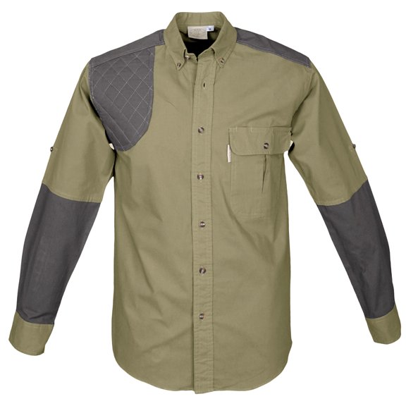 TAG SAFARI Men Upland L/S Shirt, Color: Khaki/Olive, Size: S (MS-187L/S-P867-K/O-S)