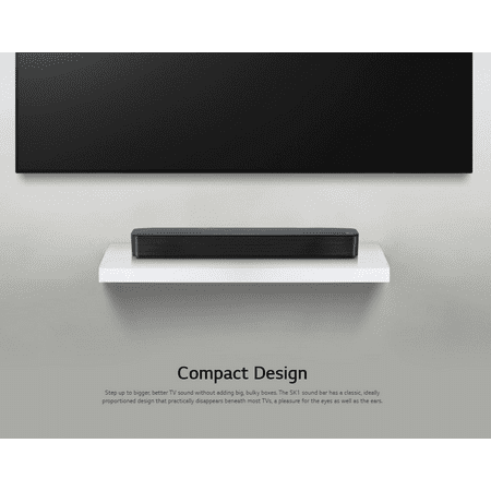 LG - 2.0-Channel Soundbar with 40-Watt Digital Amplifier - Black