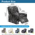 thumbnail image 6 of SCRAWLGOD Halloween 4-Piece Recliner Chair Covers Stretch Recliner Slipcovers with Pocket Soft Furniture Protector for Living Room, Stars Tie-Dye Spider Web Print Gray, 6 of 7