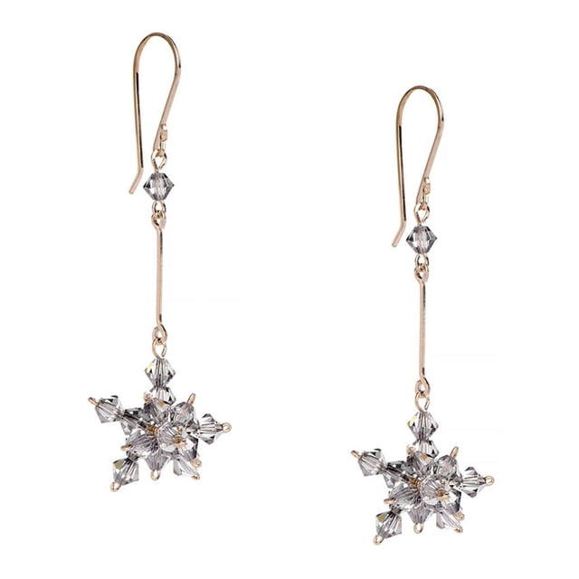 Aretes con Cristal Preciosa en Aleación con Oro 18k Jands Jands Joyeria y Moda JA-203-A 01 VA