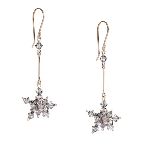 Aretes con Cristal Preciosa en Aleación con Oro 18k Jands Jands Joyeria y Moda JA-203-A 01 VA