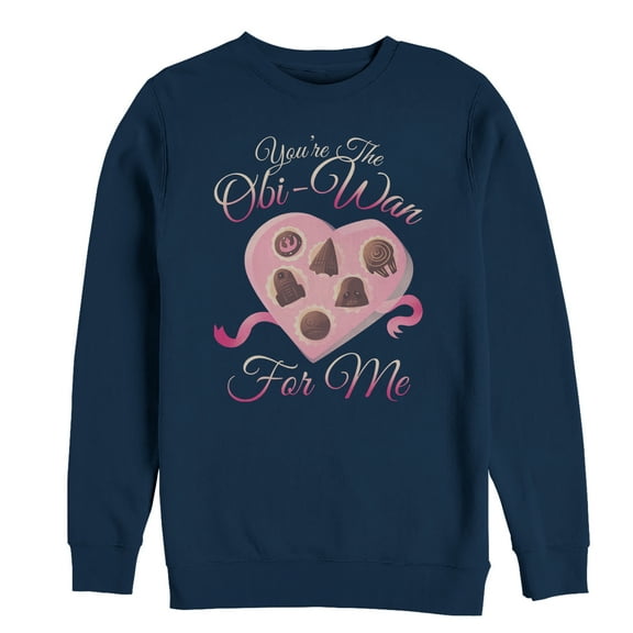Men's Star Wars Valentine You're the Obiwan For Me Sweatshirt Navy Blue X Large