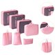 thumbnail image 3 of 7 piezas de cubos de embalaje, bolsas de viaje para ropa, bolsa con cordón, organizadores de embalaje de equipaje impermeables, cubos de viaje para , Rosa, 3 of 8