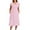 Pink, variant on SMihono Summer Dresses for Women 2025 Midi Maxi Dress Elegant Classy Ruffle Sleeve Tie Back Scoop Neck Short Sleeve Dresses Red S