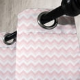 thumbnail image 2 of Ambesonne Pink Grommet Curtain Single Panel, Zigzag Chevron Grunge, 50"x60", Rose Pale Pink White, 2 of 5