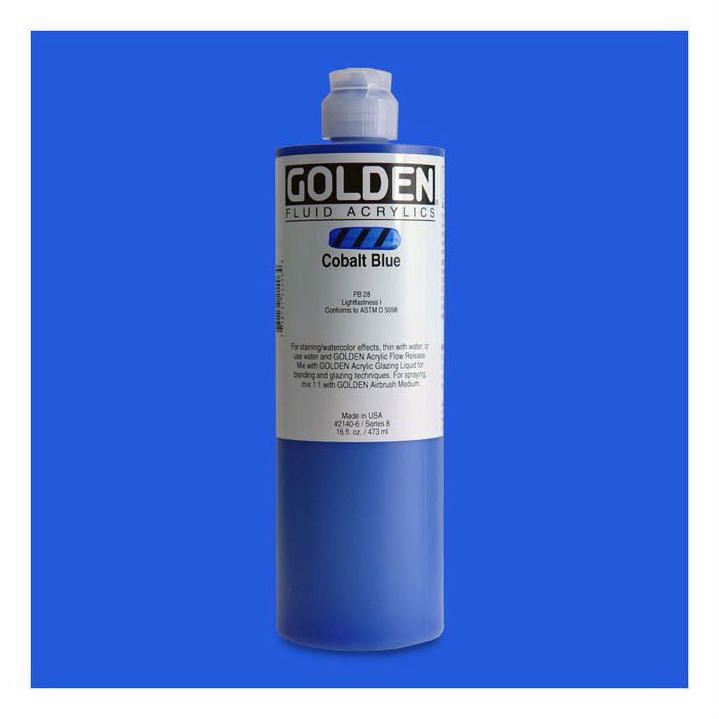 Golden� Fluid Acrylic, 16 oz., Cobalt Blue