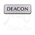 thumbnail image 3 of Swanson Christian Supply 167179 Deacon Contemporary Badge, Silver & Black - Pin Back, 3 of 3