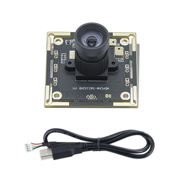 Module de Caméra 5MP 2K avec Microphone Intégré, Pilote USB 68°, Objectif de Caméra Réglable à Mise au Point Manuel pour PC